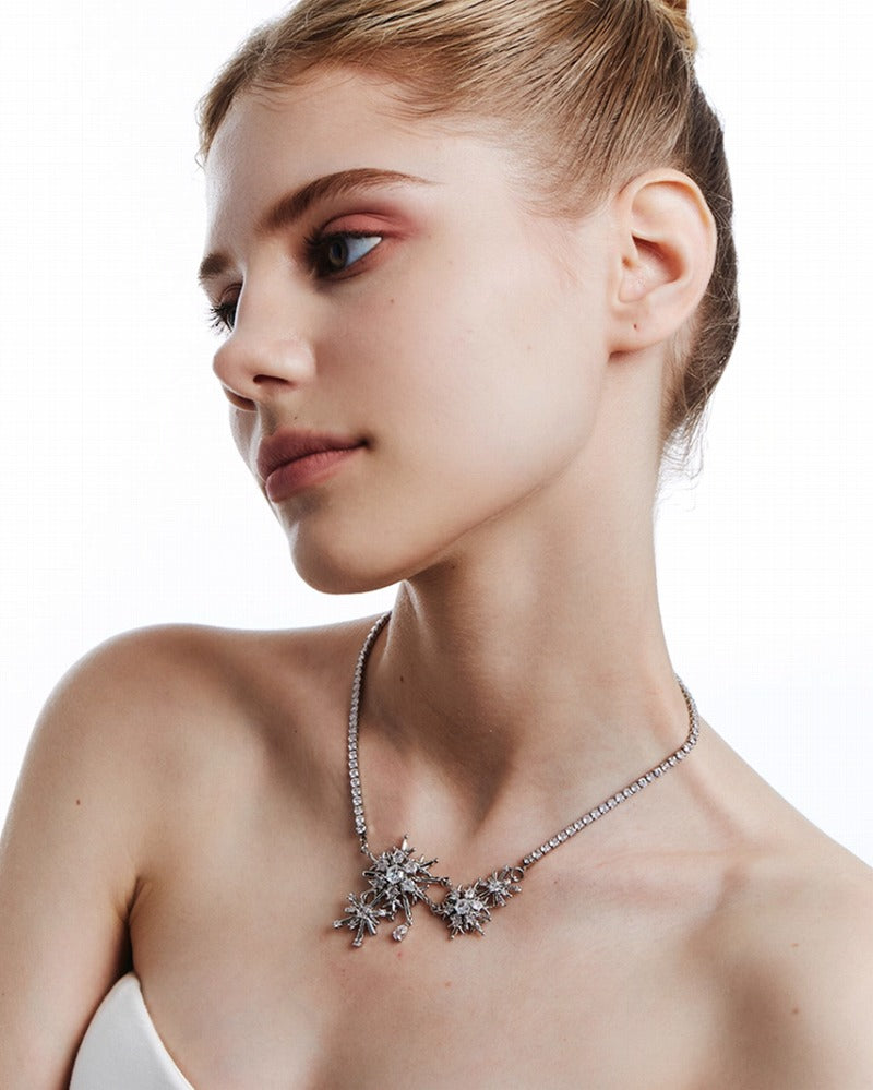 Winter Love Song Snowflake Necklace 02