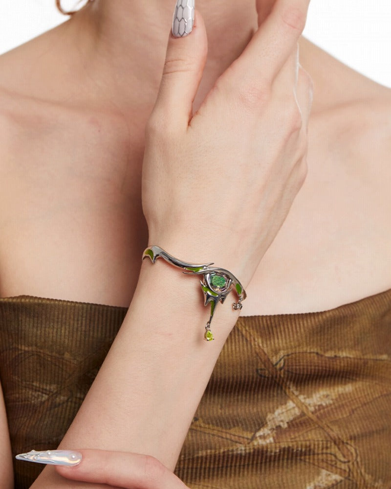 Liao Zhai Green Moonlight Bracelet