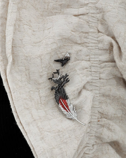 The Floating Crane Brooche