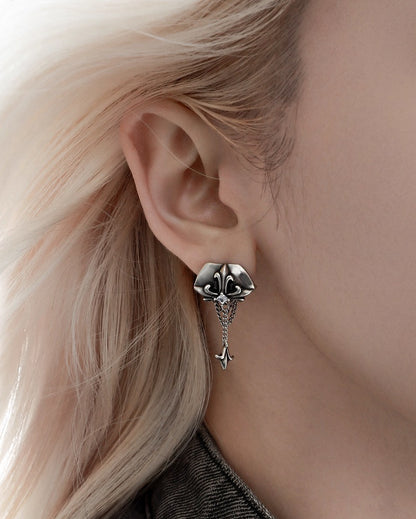 Distressed Iris Tassel  Earrings