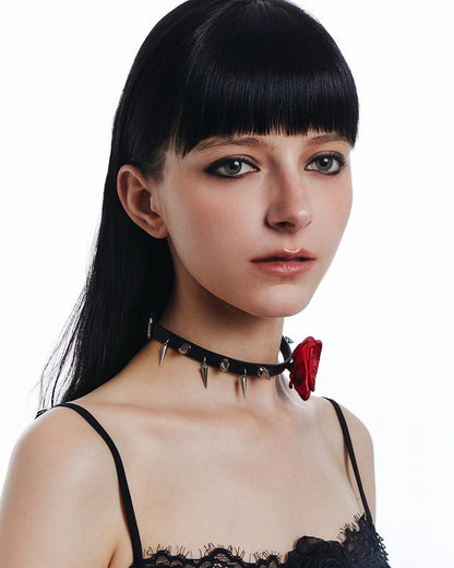 Thorn Rose Red Choker