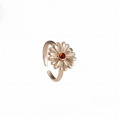 Daisy In the Heart Open Ring