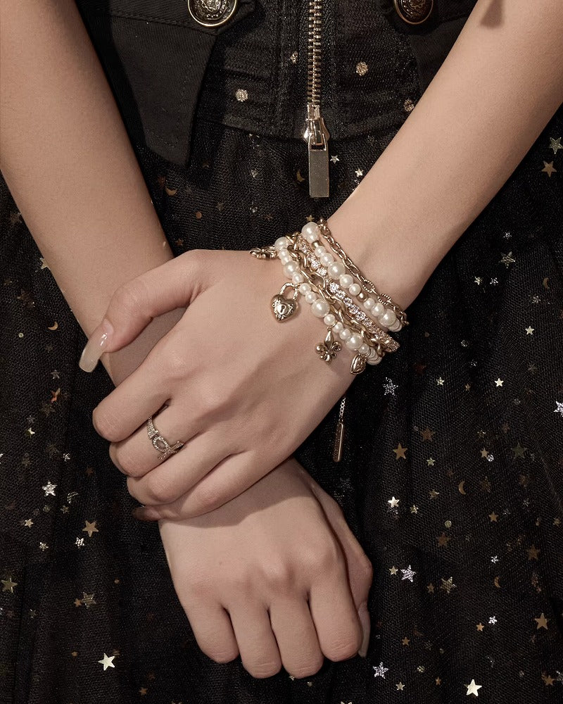 Locked Heart's Whisper Layer Bracelet