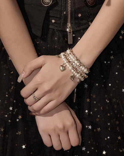 Locked Heart's Whisper Layer Bracelet