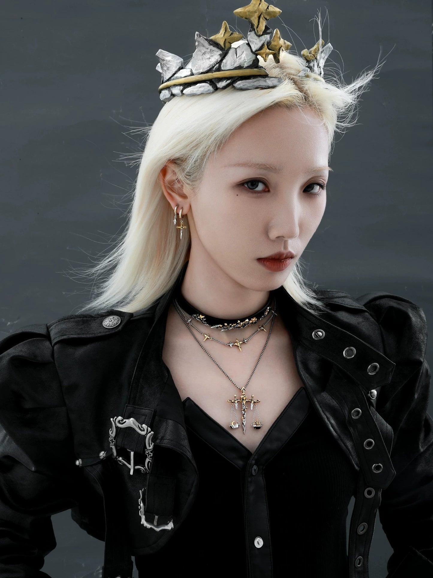 Knight Sword Double-Layer Necklace