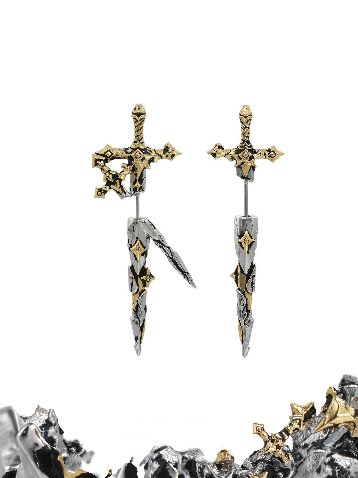 Knight Sword Earrings01