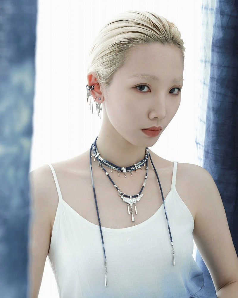 NG ok 1STXULIE 'Miao' braided cord necklace, niche new Chinese design women's necklace, collarbone accessory, necklace