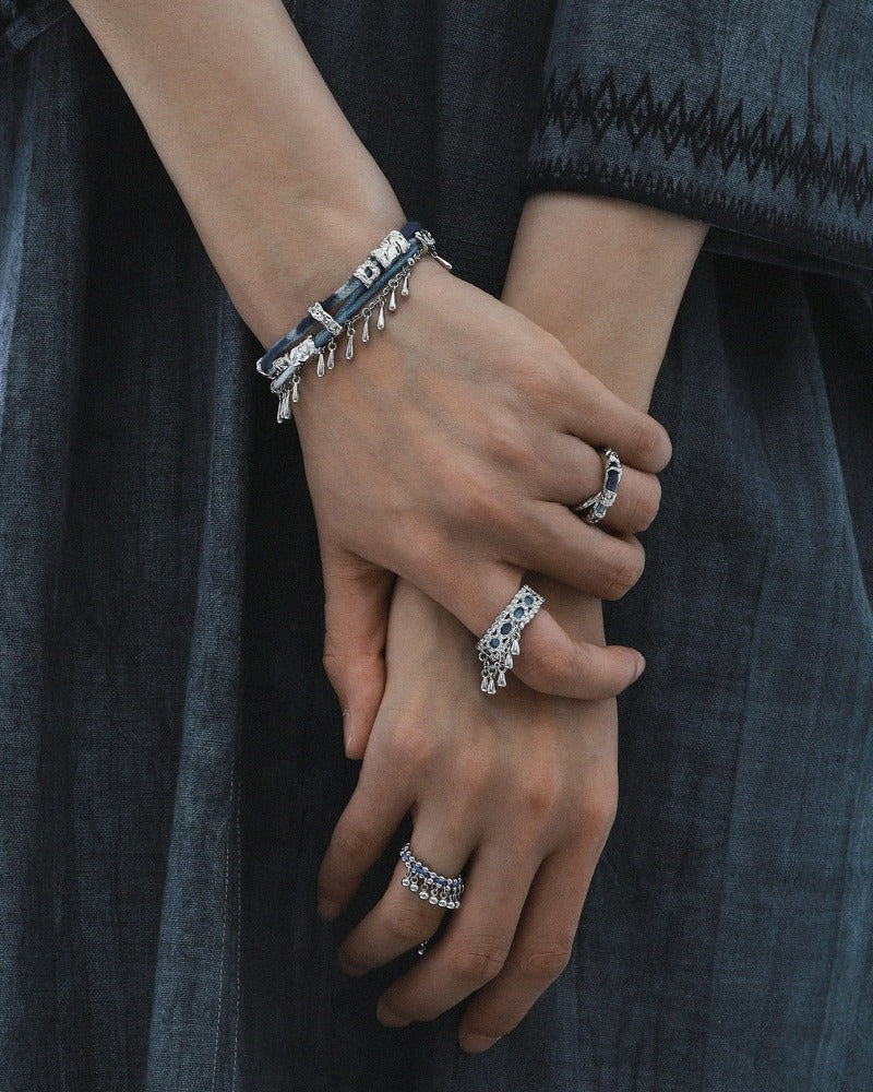 NG 1STXULIE "Miao" sterling silver ring, niche design new Chinese Miao women's jewelry, 925 open index finger ring