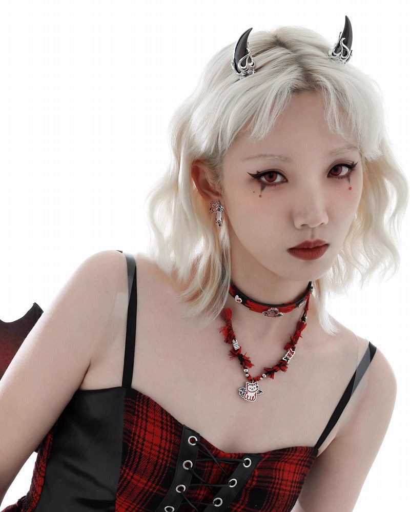 Devil Cat and Dog Horn Hair Clips
