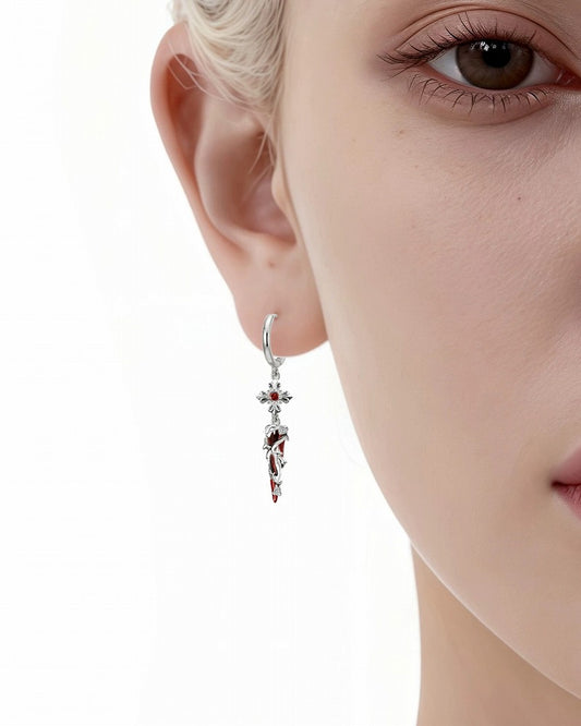 Basic Cross Iris & Thorn Earrings
