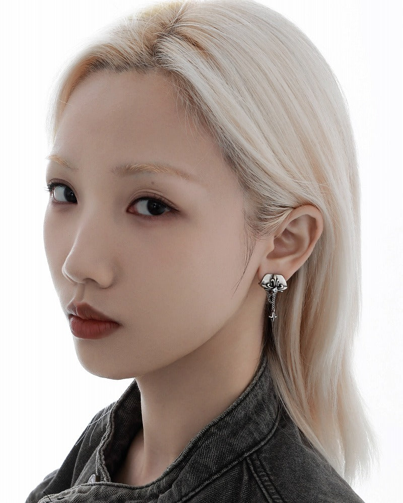 Distressed Iris Tassel  Earrings