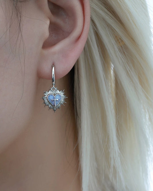 Sacred Contract Love Key Earrings