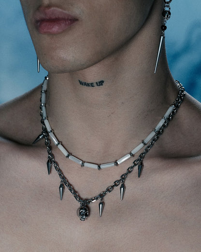 Deep Sea Echo Skull Layer Necklace