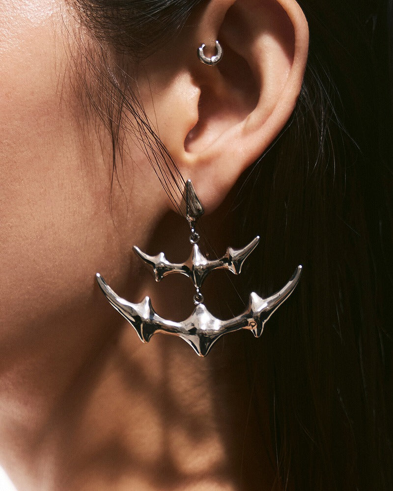 Deep Sea Echo Fish Bone Earrings