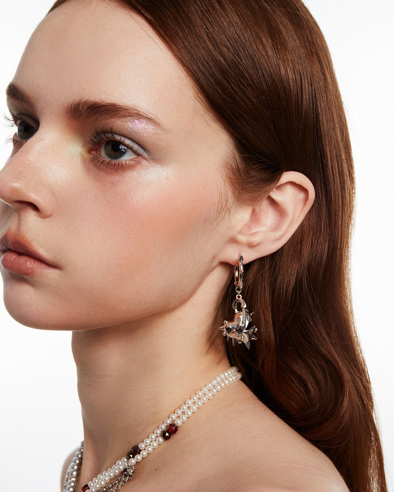 Heart Spike Earrings