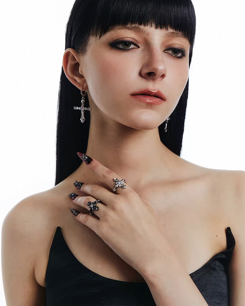 Divine Prayer Cross Open Ring