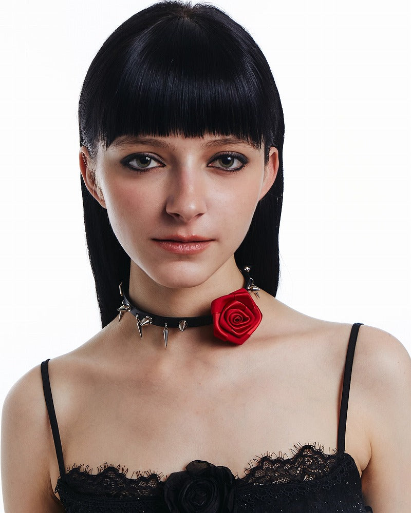 Thorn Rose Red Choker