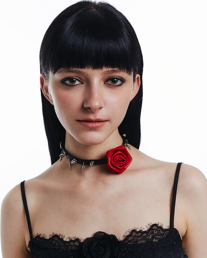 Thorn Rose Red Choker