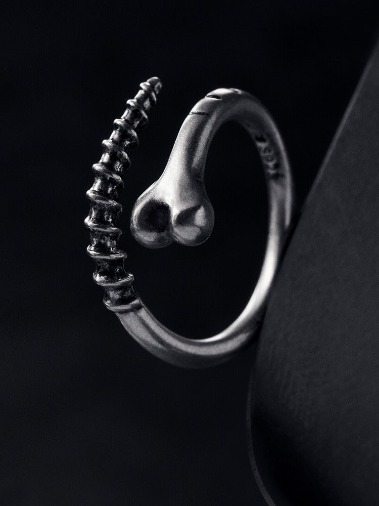 Mini Punk Bone Pinky Open Ring