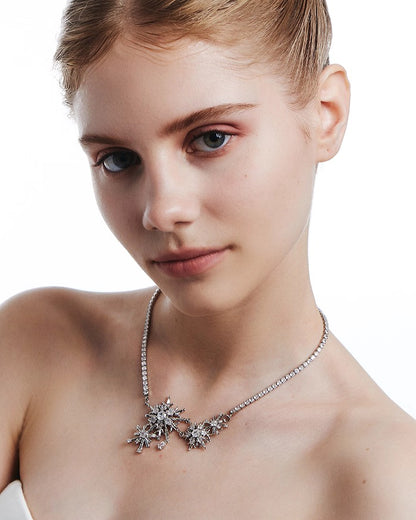 Winter Love Song Snowflake Necklace 02