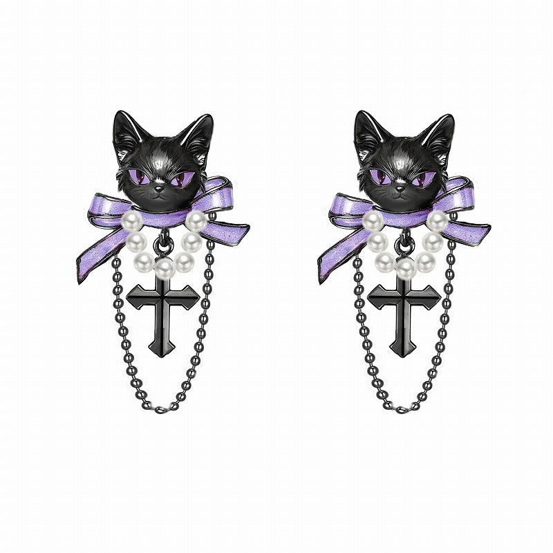 Meow Egyptian Pharaoh Cat Earrings 01