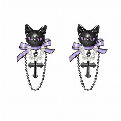 Meow Egyptian Pharaoh Cat Earrings 01