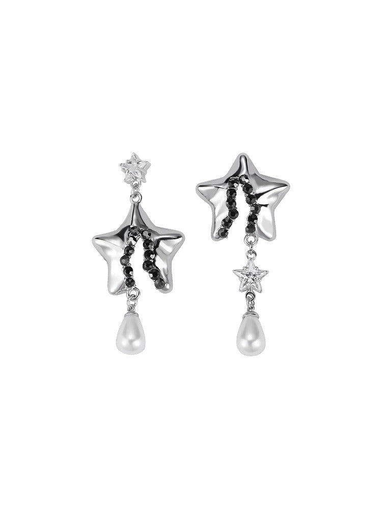 Aurora Pentagram Star Asymmetrical Earrings