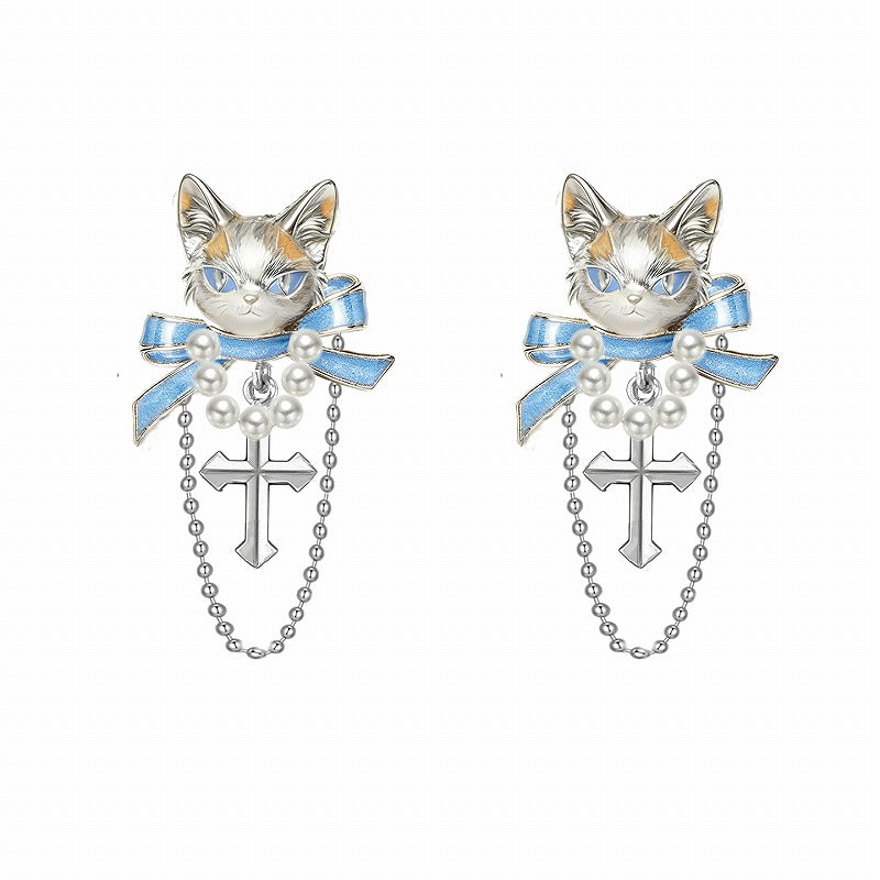 Meow Egyptian Pharaoh Cat Earrings 01