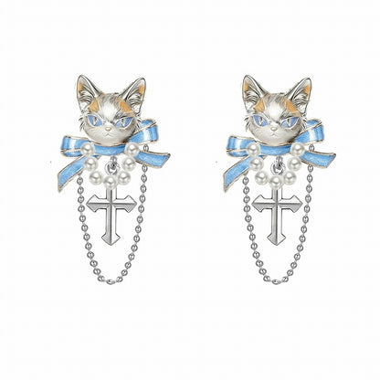 Meow Egyptian Pharaoh Cat Earrings 01