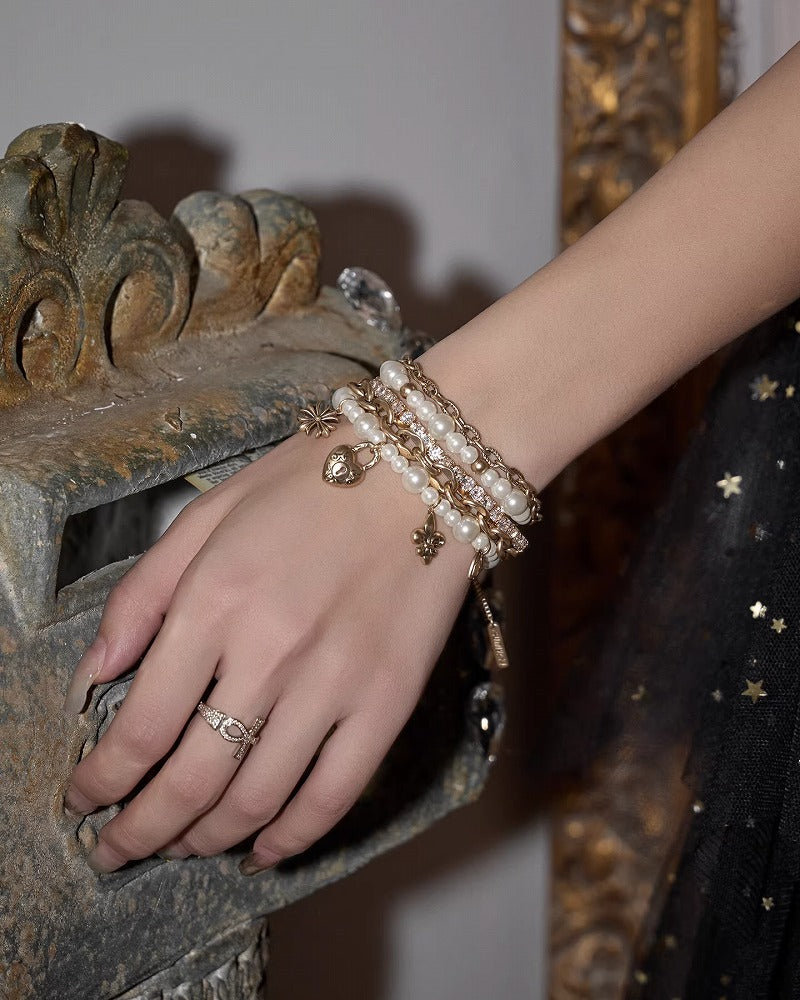Locked Heart's Whisper Layer Bracelet