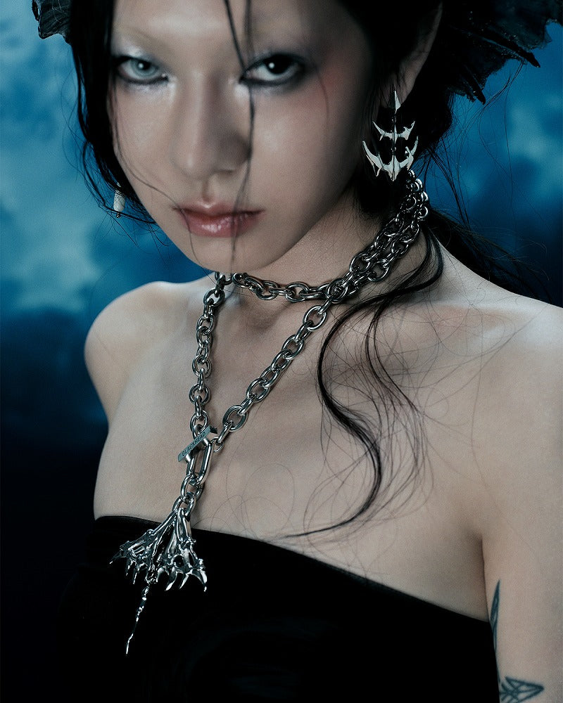 Deep Sea Echo Fish Bone Layer Necklace