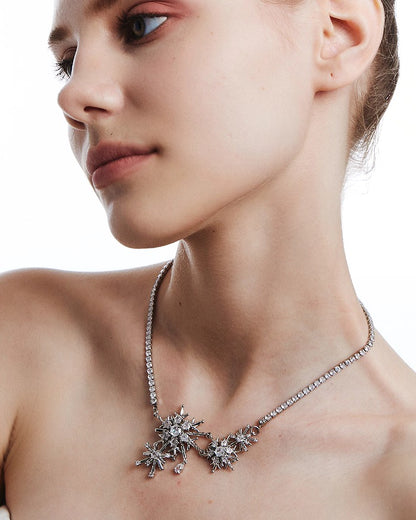 Winter Love Song Snowflake Necklace 02