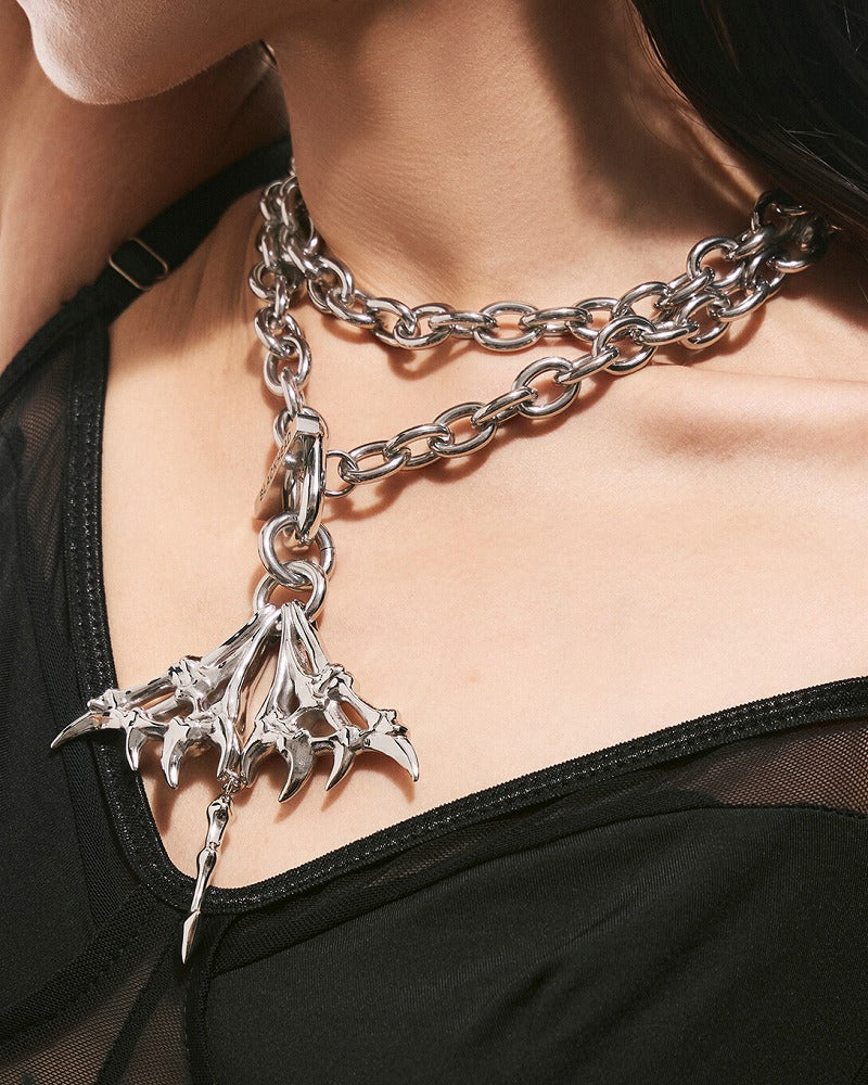 Deep Sea Echo Fish Bone Layer Necklace