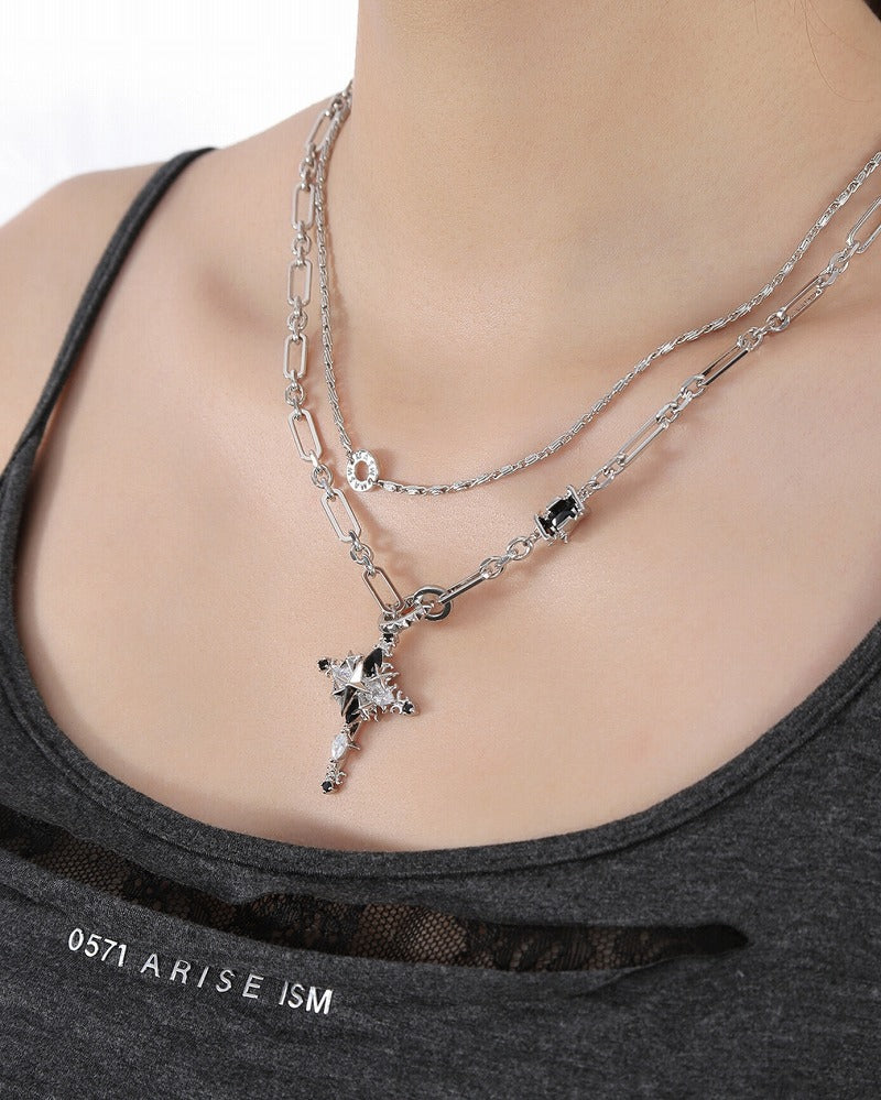 Star Attraction Cross Necklace