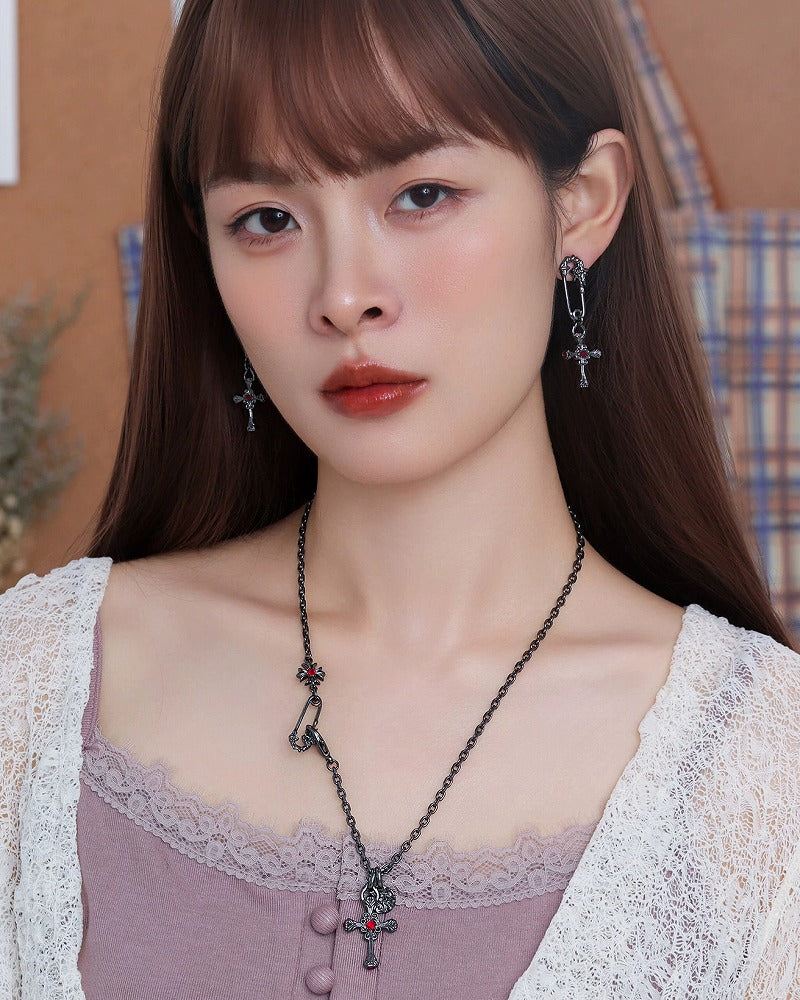Dark Night Holy Cross Necklace
