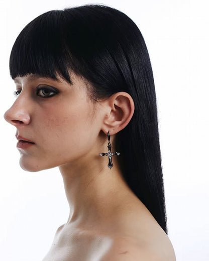 Divine Prayer Cross Earrings