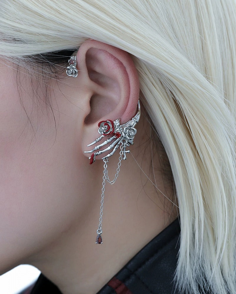 Skeleton Dark Rose Cuffs
