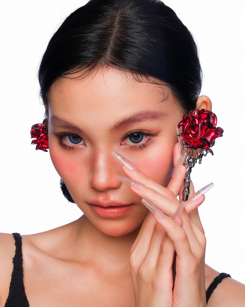 Red Face Rose Hairpin