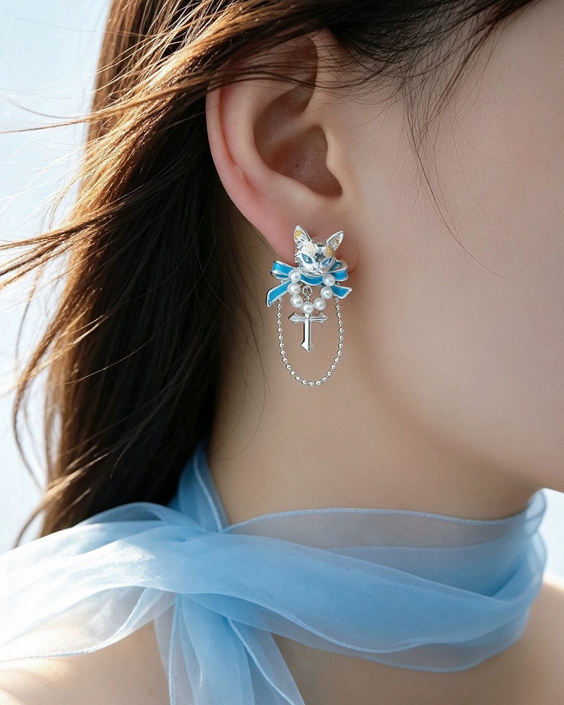 Meow Egyptian Pharaoh Cat Earrings 01