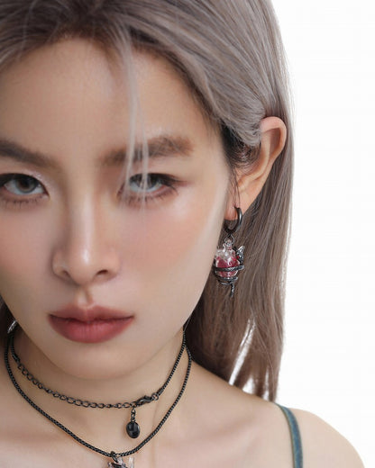 Spirit Heart Snake Earrings