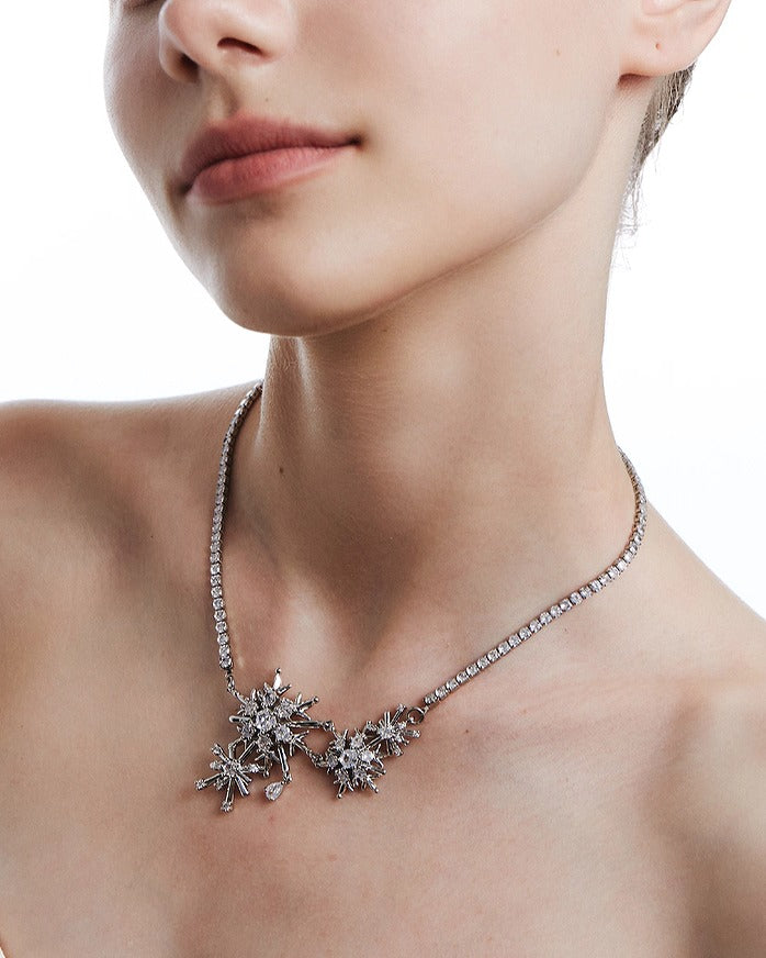Winter Love Song Snowflake Necklace 02