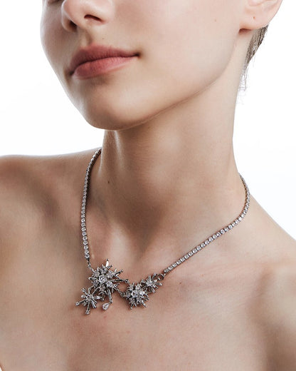 Winter Love Song Snowflake Necklace 02