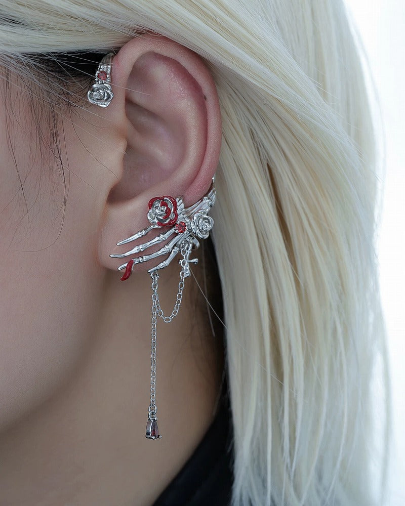 Skeleton Dark Rose Cuffs