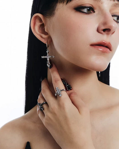 Divine Prayer Cross Open Ring