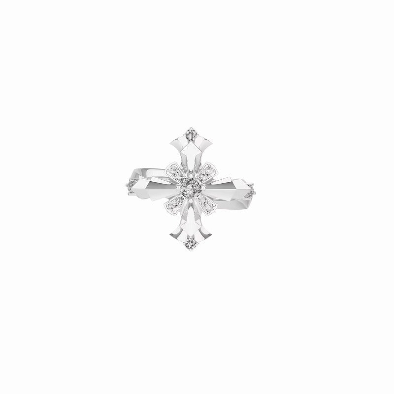 Divine Prayer Cross Open Ring