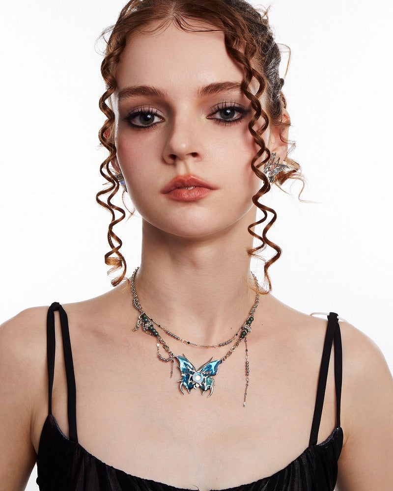 Butterfly Leap Layer Necklace 04