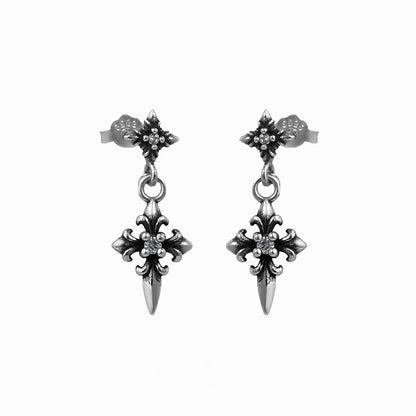 Iris Cross Earrings 01