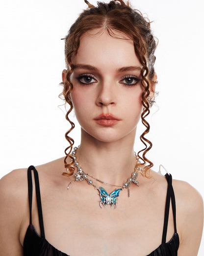 Butterfly Leap Layer Necklace 03