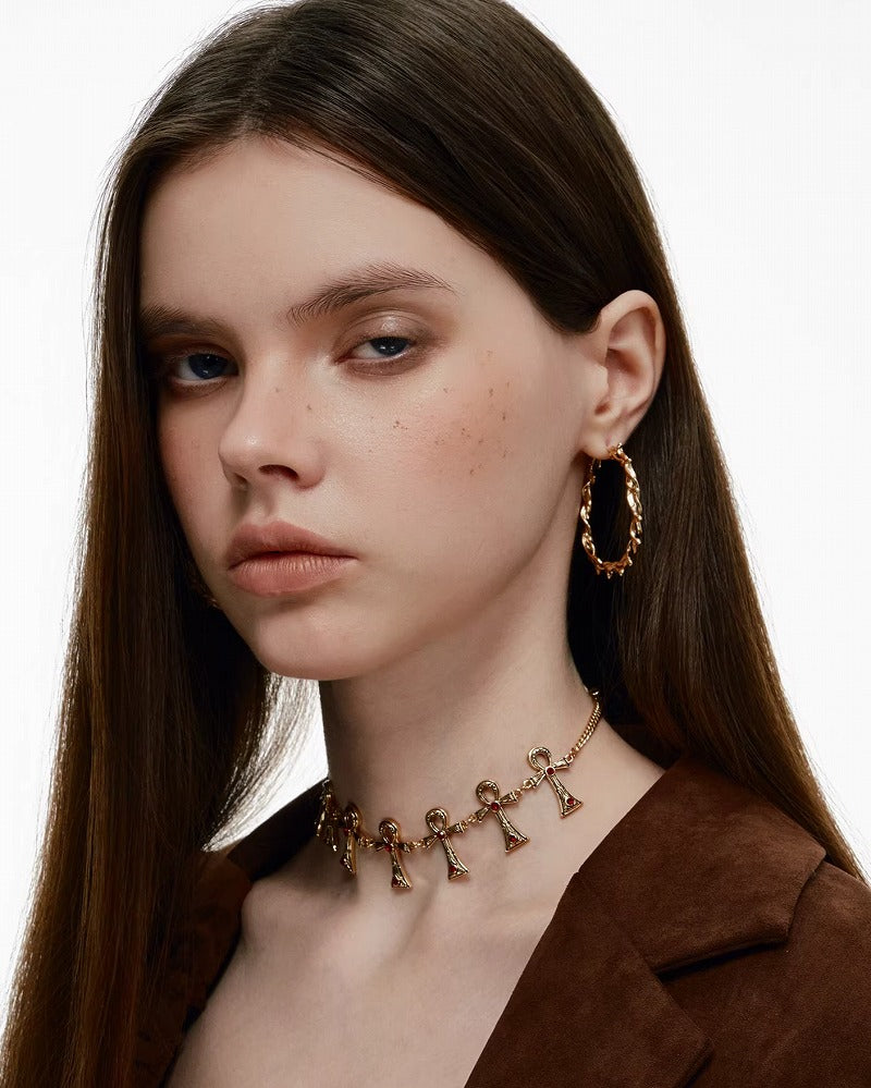 Key of Life Cross Choker 01