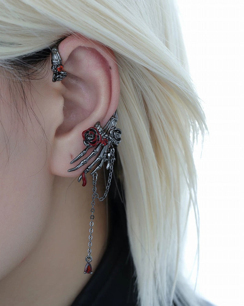 Skeleton Dark Rose Cuffs